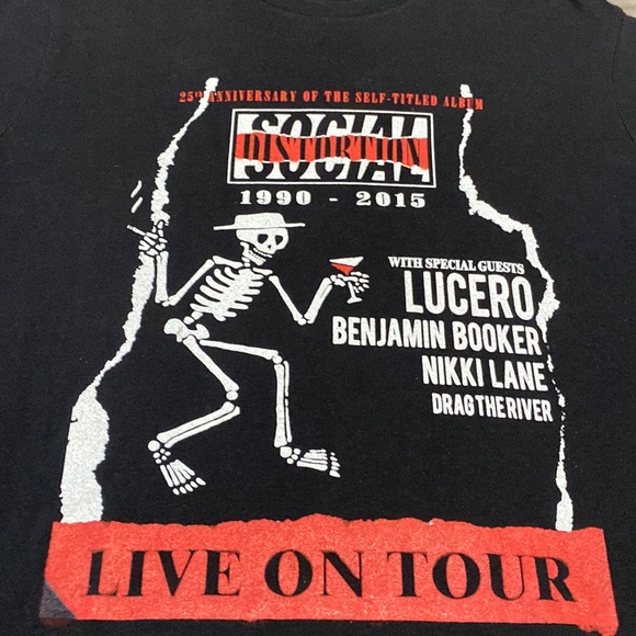 2015 Social Distortion 25th Anniversary Concert Tour Shirt | Size XL Unisex - Picture 1 of 5